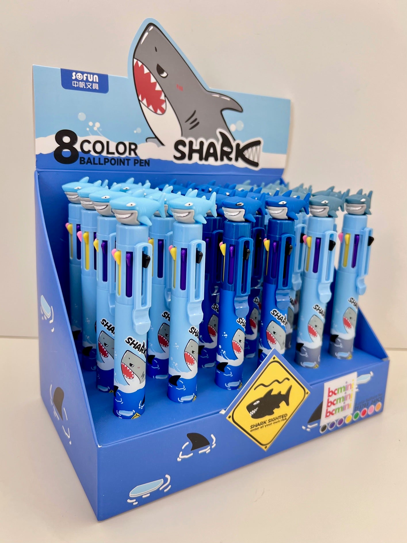 23024 SHARK 8-COLOR RETRACTABLE BALL PEN-24