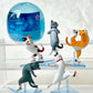 X 70261 Cat Ice Skating Figurine Capsule-DISCONTINUED