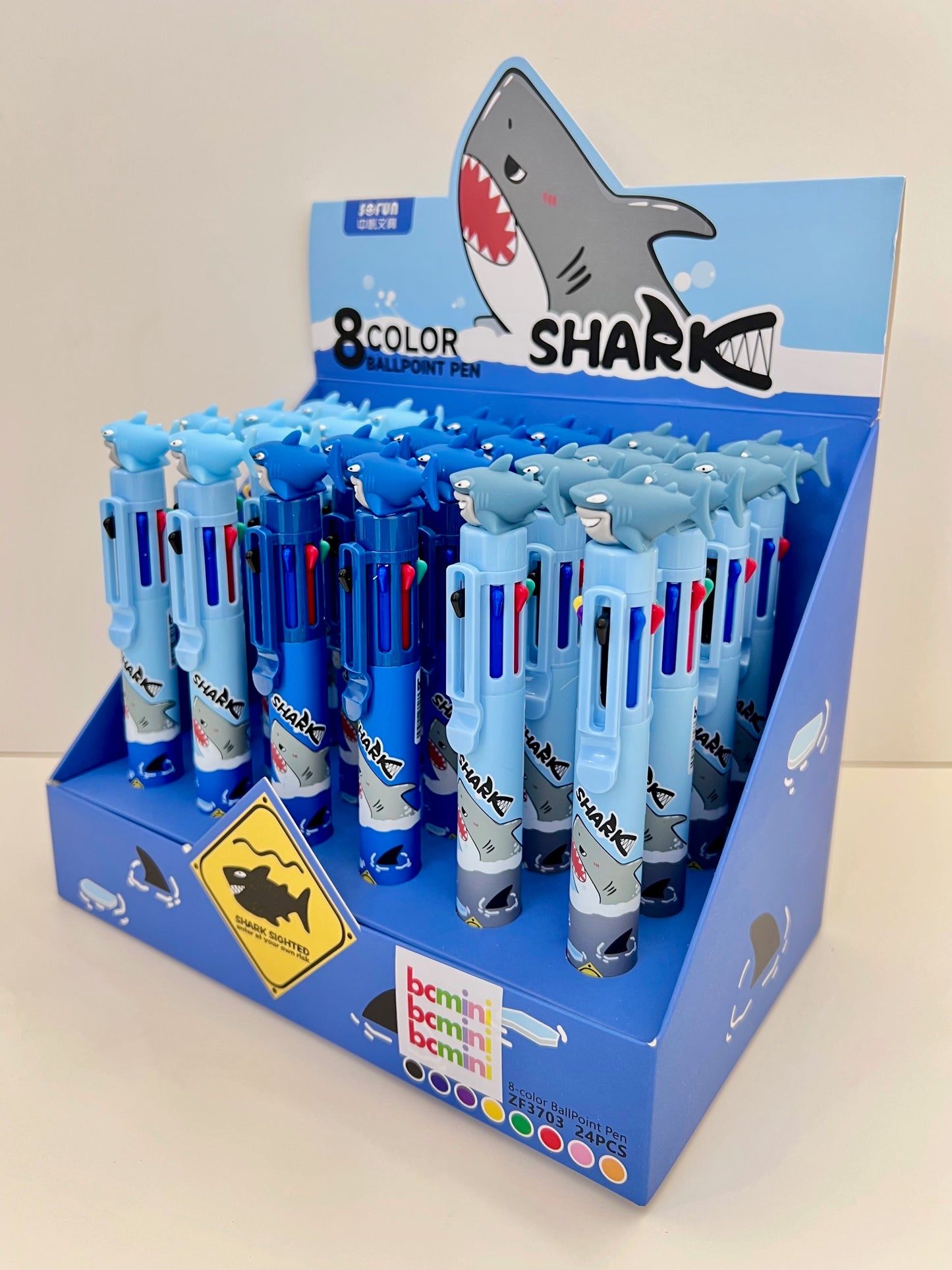 23024 SHARK 8-COLOR RETRACTABLE BALL PEN-24