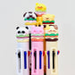 23027 ANIMAL BURGER 8-COLOR RETRACTABLE BALL PEN-24