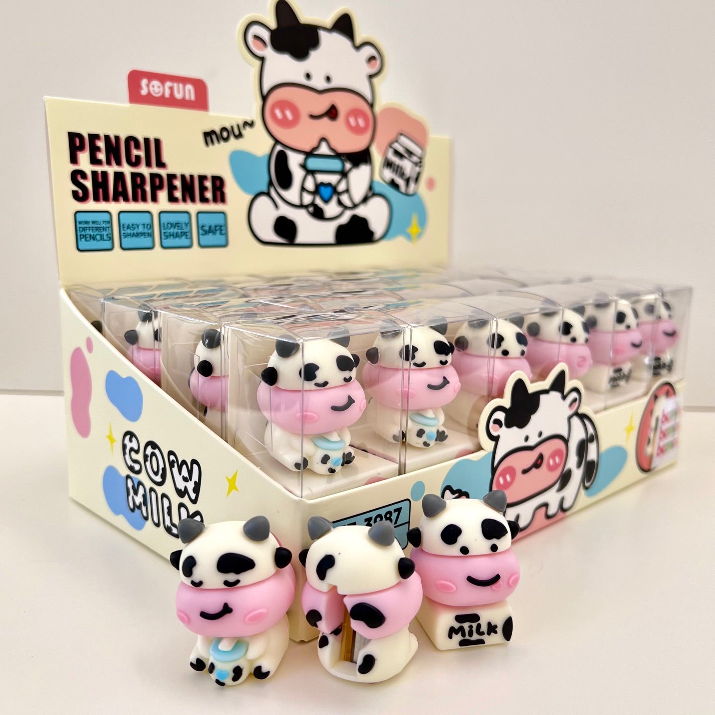 33321 COW PENCIL SHARPENER-24