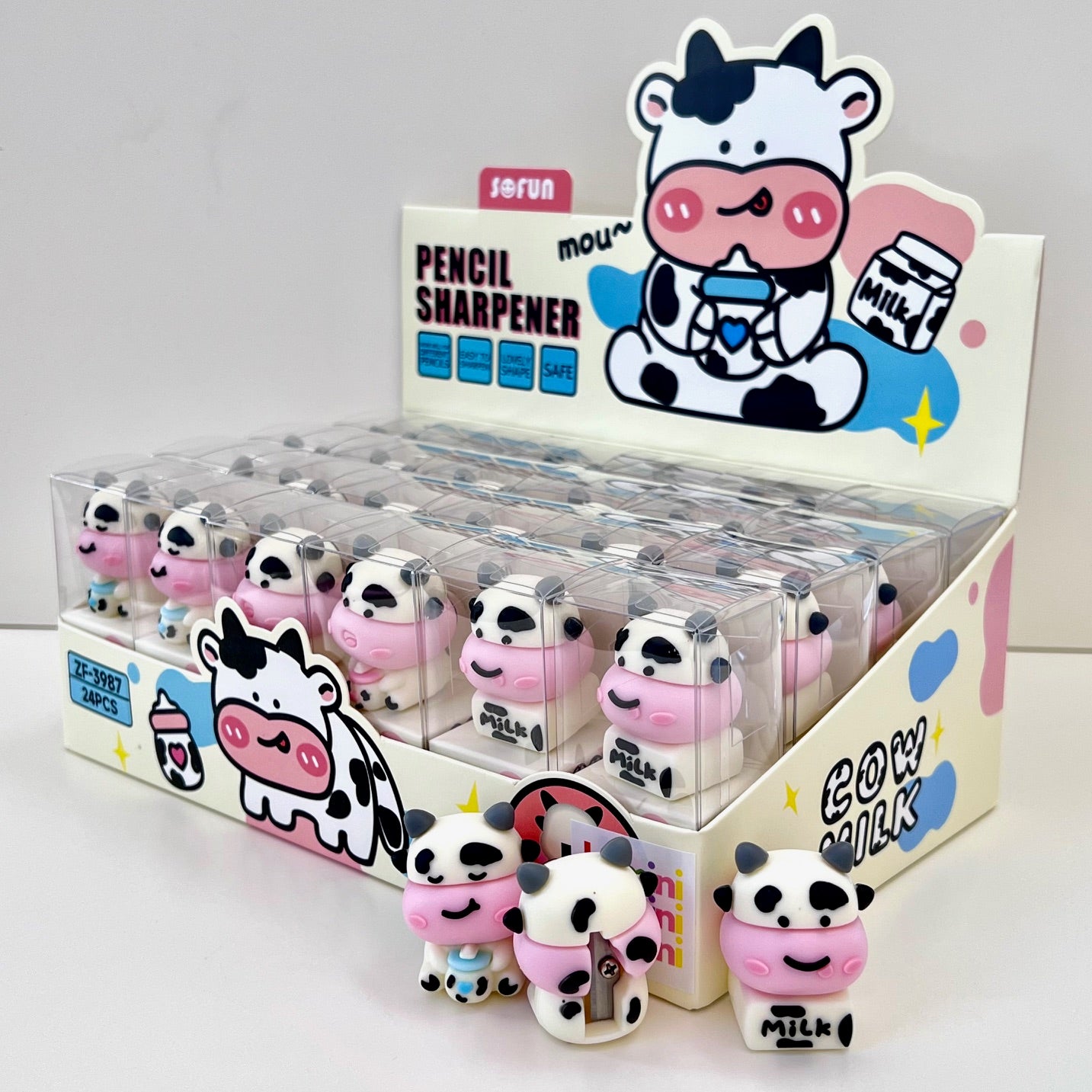 33321 COW PENCIL SHARPENER-24