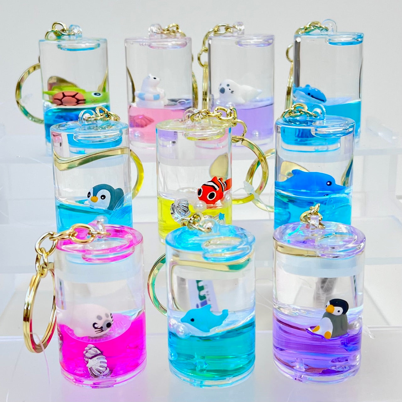 12116 SEA ANIMAL CAN FLOATY KEY CHARM-12