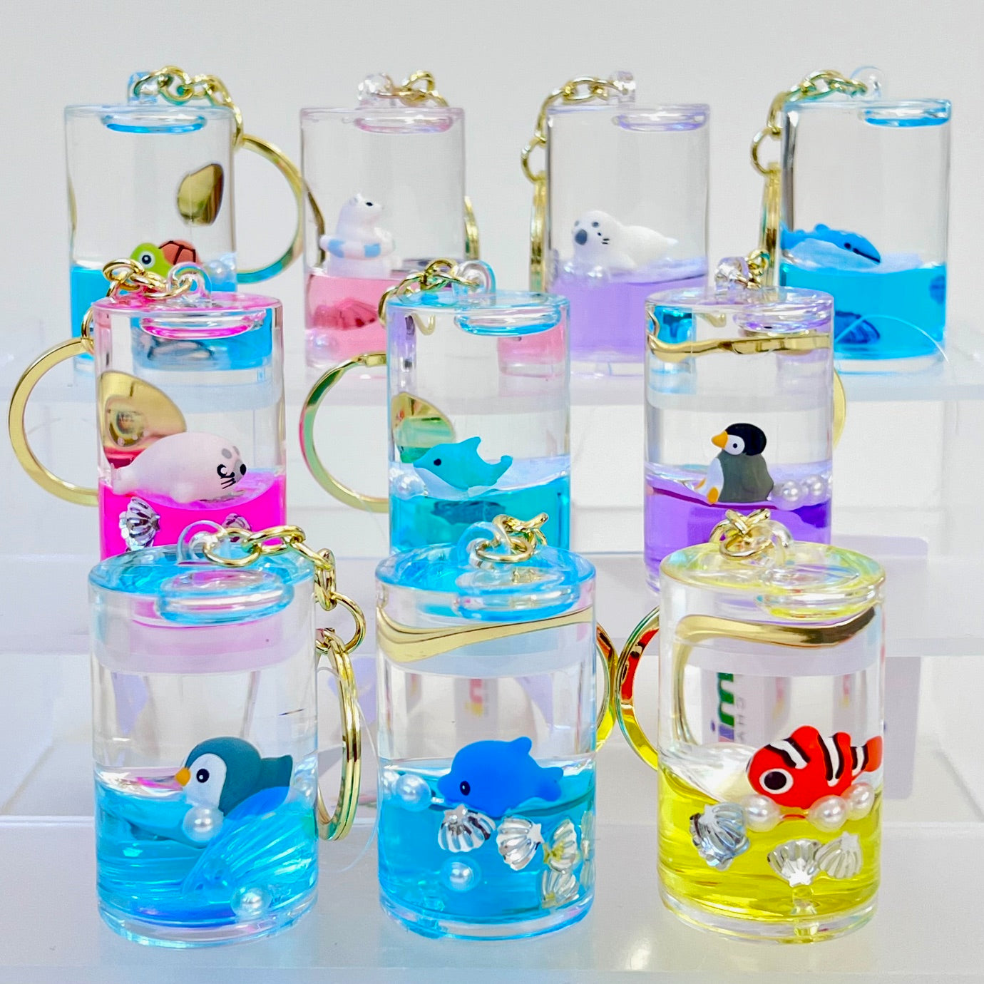 12116 SEA ANIMAL CAN FLOATY KEY CHARM-12
