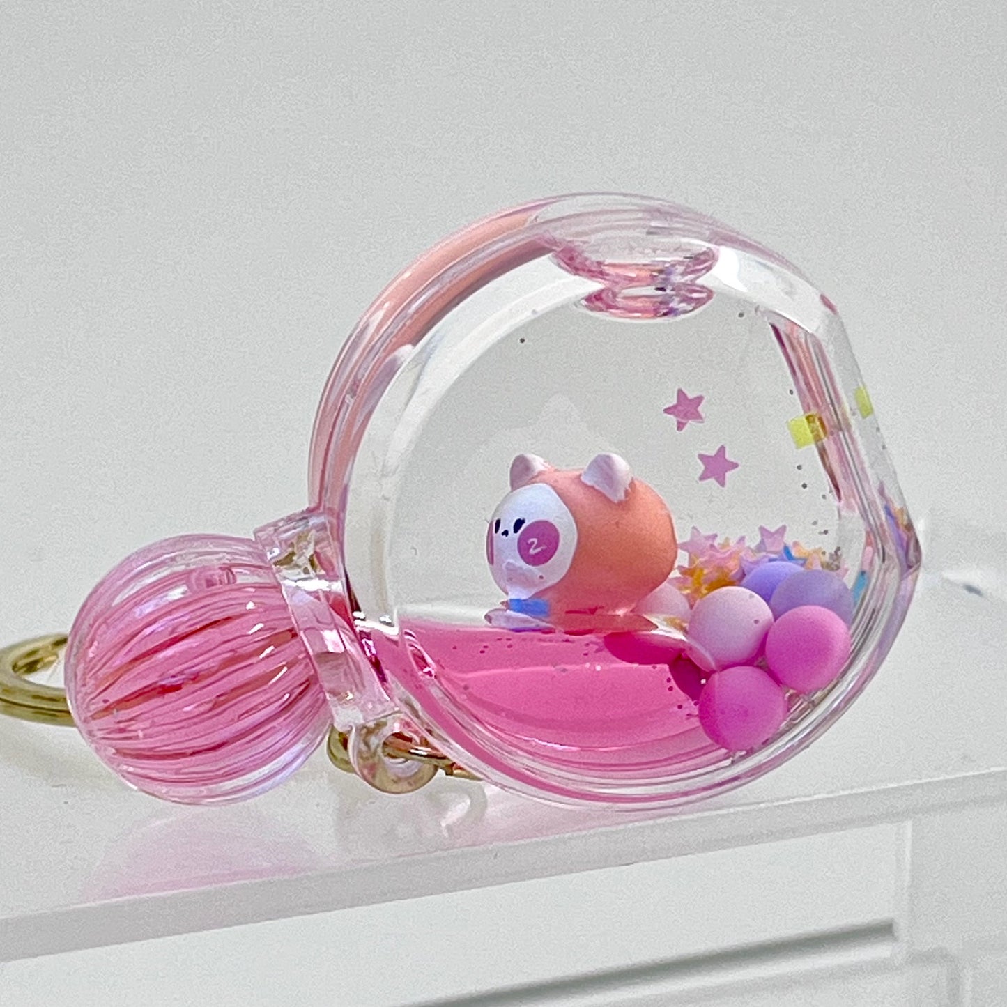 12114 KITTY PERFUME BOTTLE FLOATY KEY CHARM-12