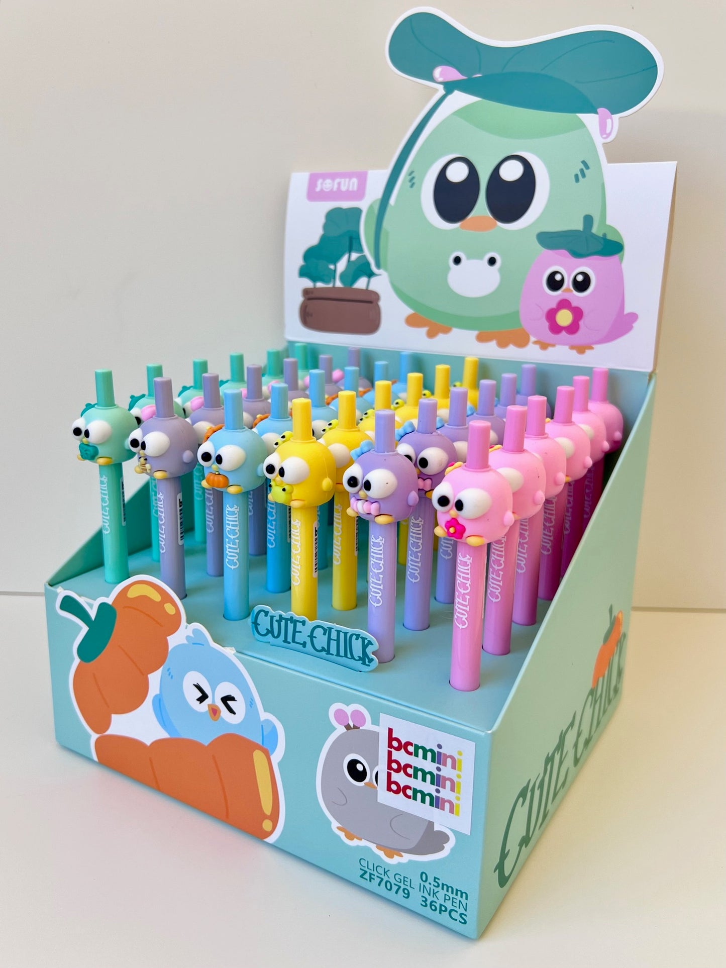 22673 CUTE BIRD CHICKS RETRACTABLE GEL PEN-36