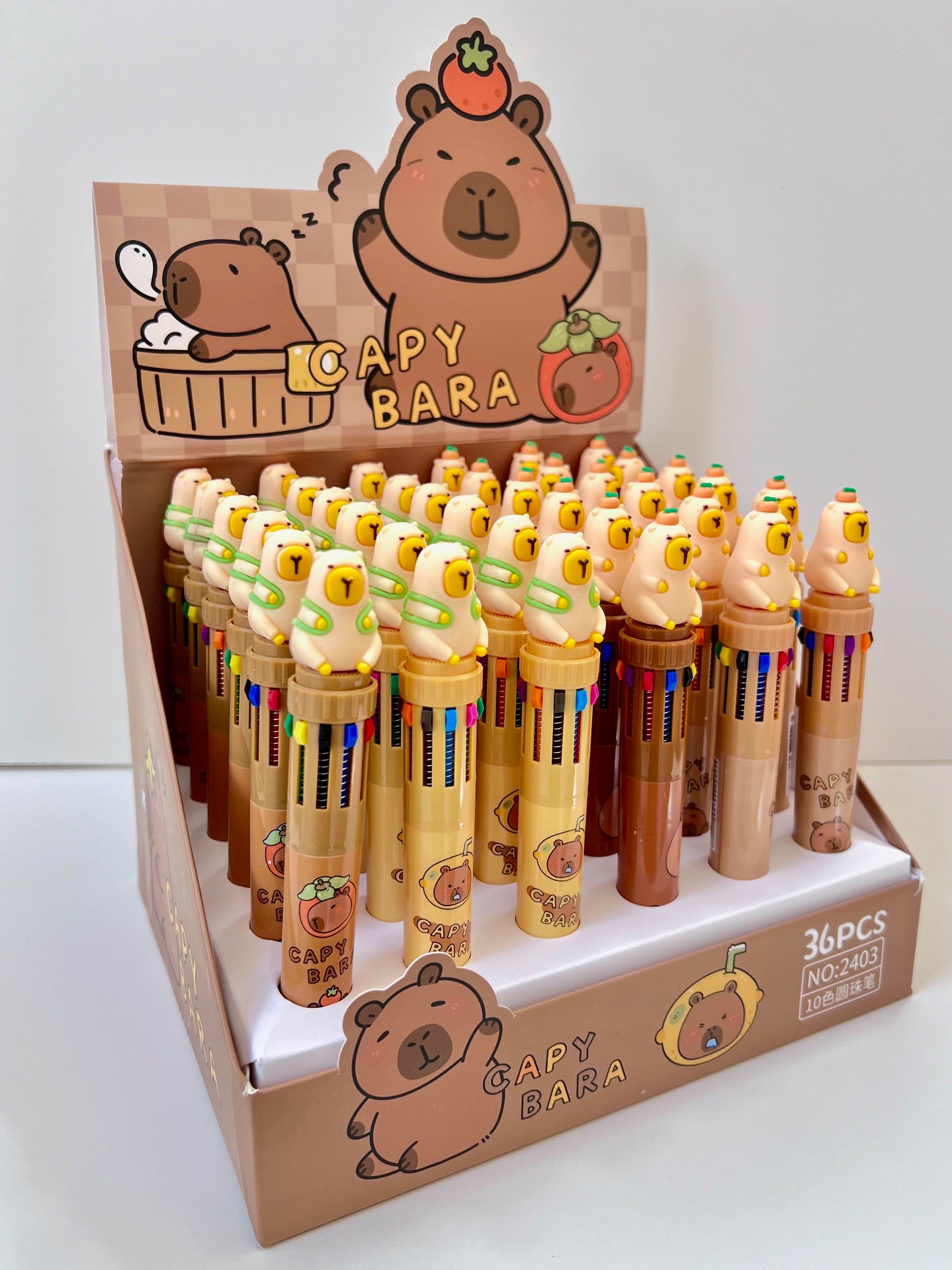 23018 CAPYBARA 10-COLOR RETRACTABLE BALL PEN-36