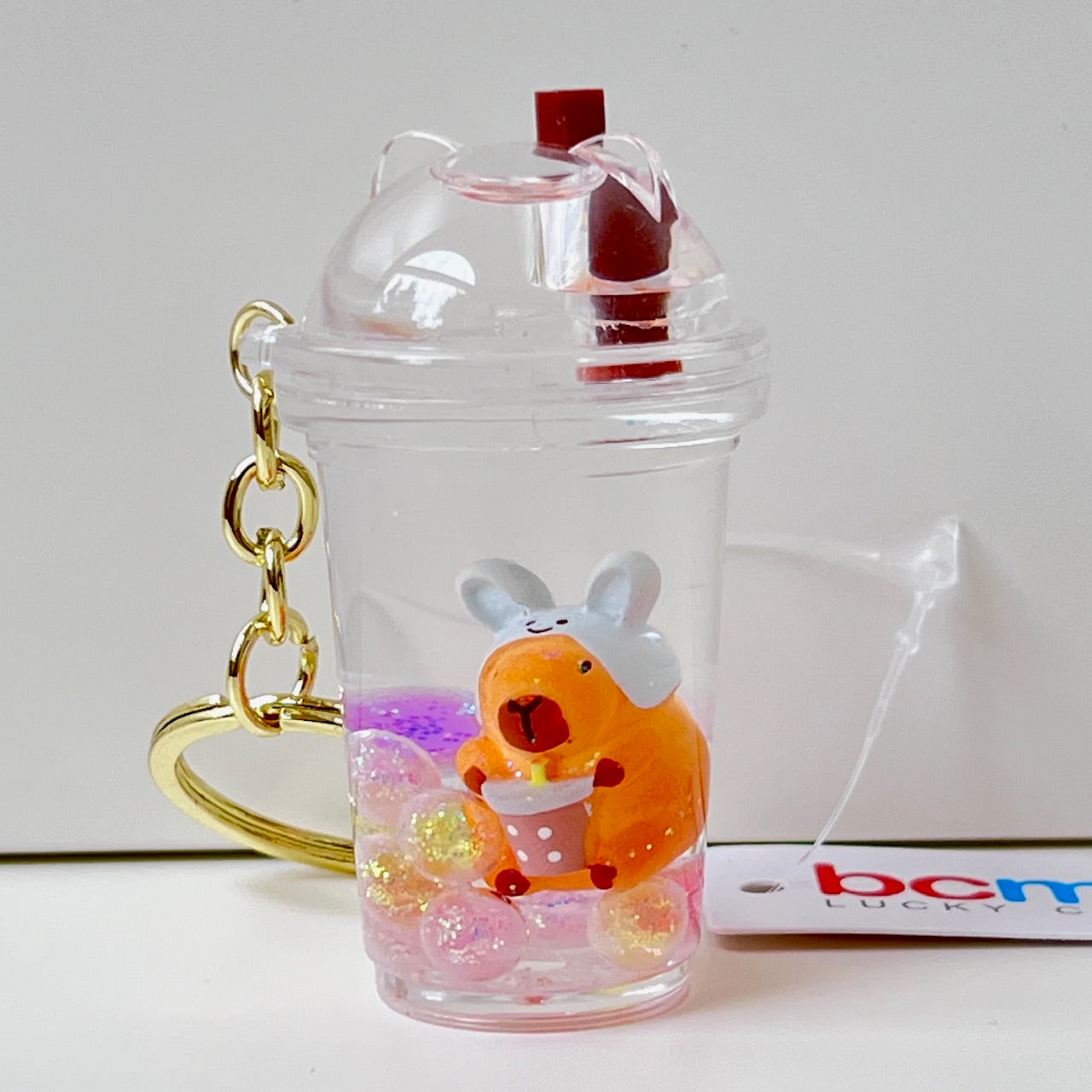 12180 CAPYBARA BOBA FLOATY KEY CHARM-12