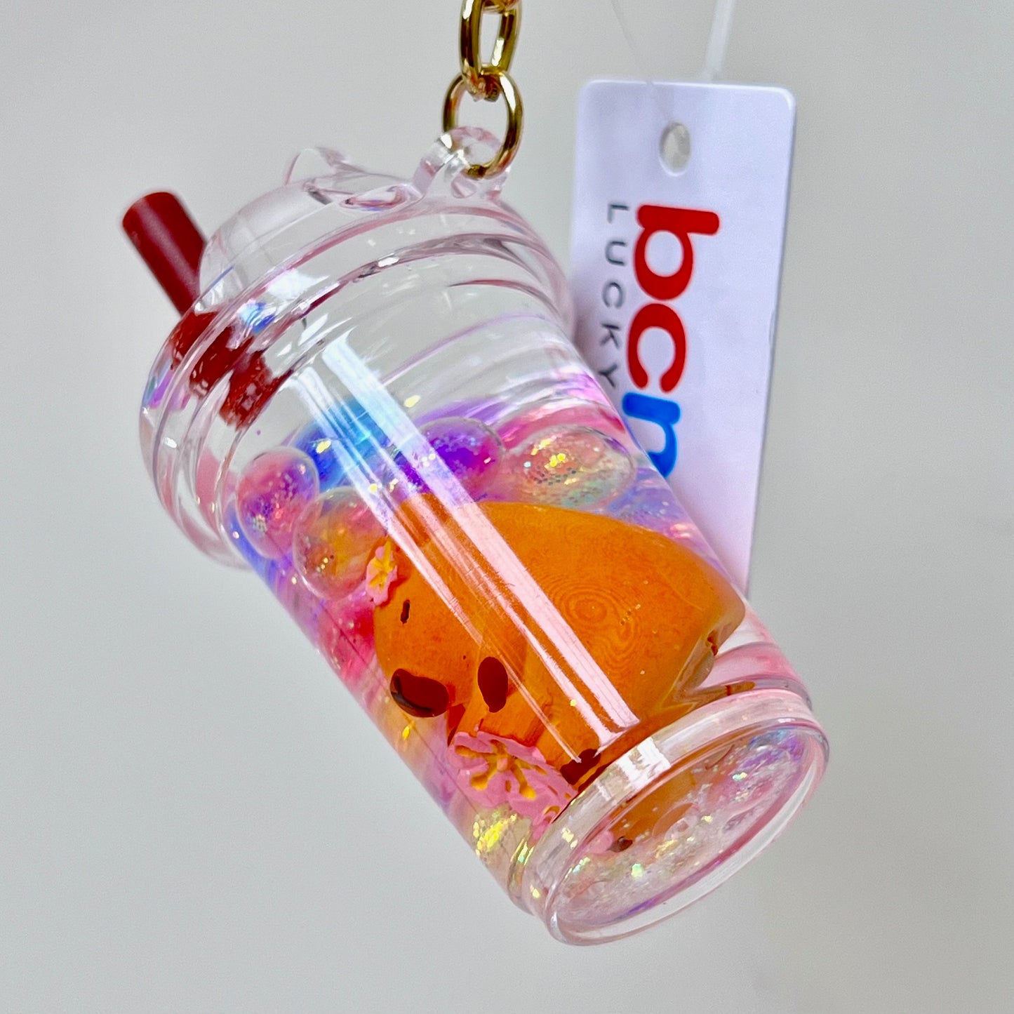 12180 CAPYBARA BOBA FLOATY KEY CHARM-12