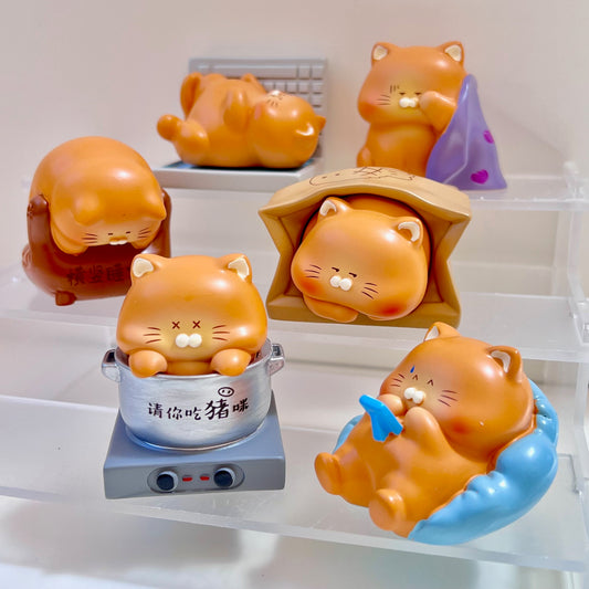 71026 LUNCH BREAK CATS FIGURINE BLIND BOX-6