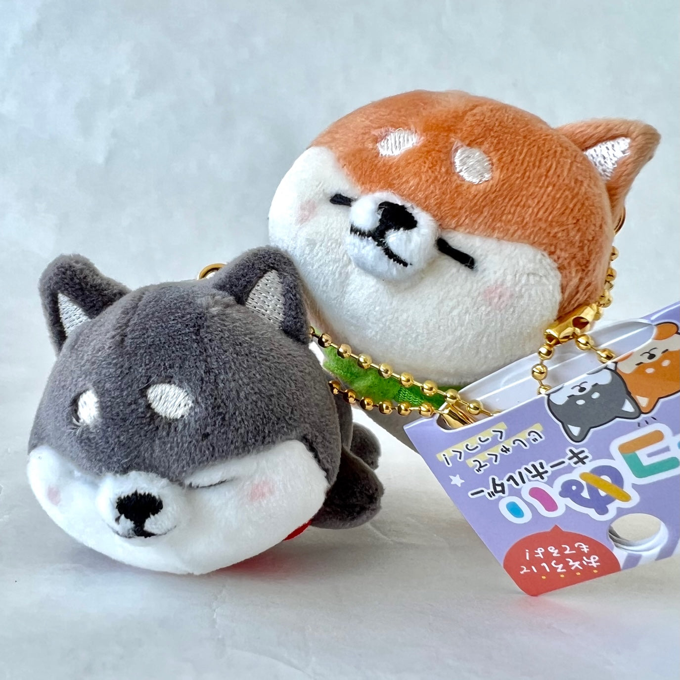 63316 CRUX SLEEPING AKITA DOG BUDDIES PLUSH CHARMS 3 Pairs BCmini