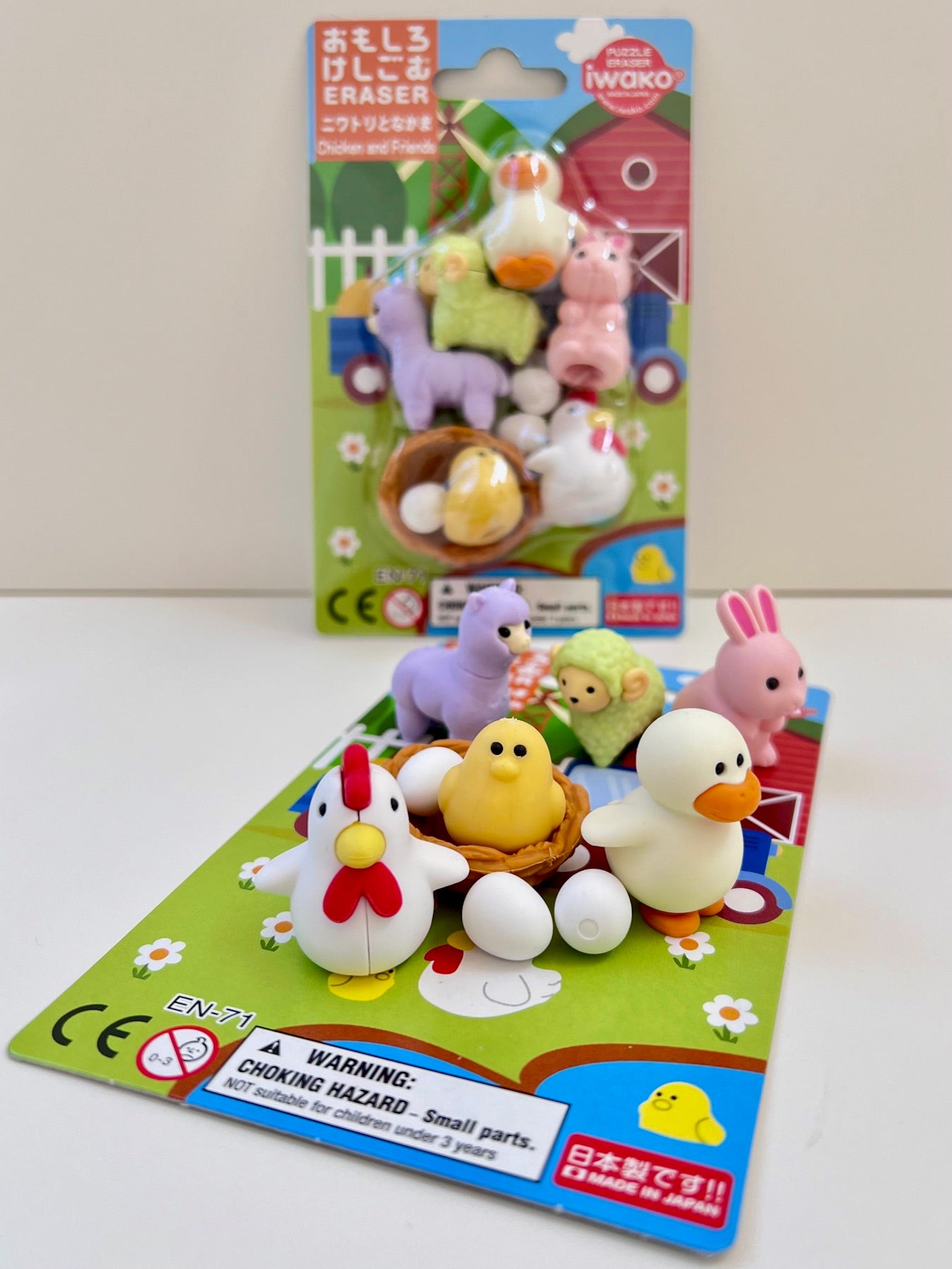 38376 CHICKEN AND FRIENDS ERASER CARD-10 CARDS