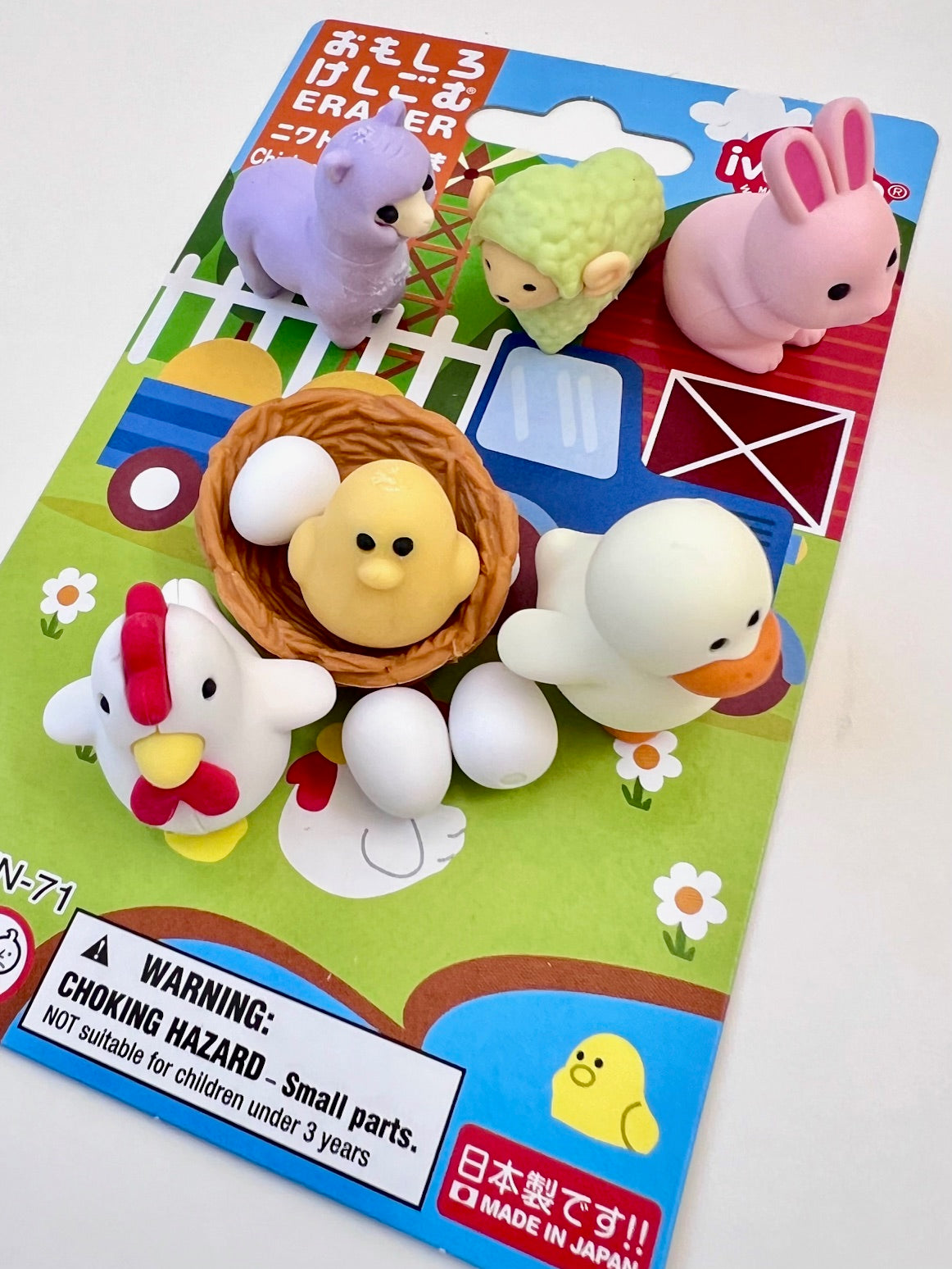 38376 CHICKEN AND FRIENDS ERASER CARD-10 CARDS