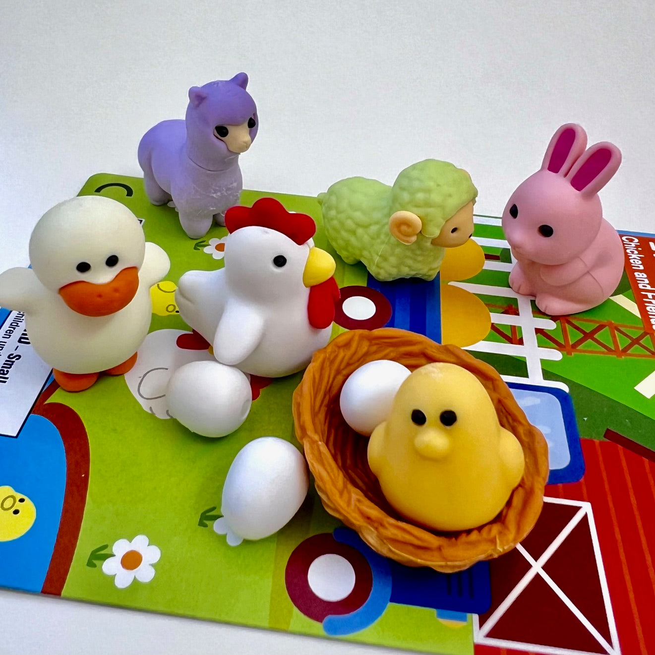 38376 CHICKEN AND FRIENDS ERASER CARD-10 CARDS