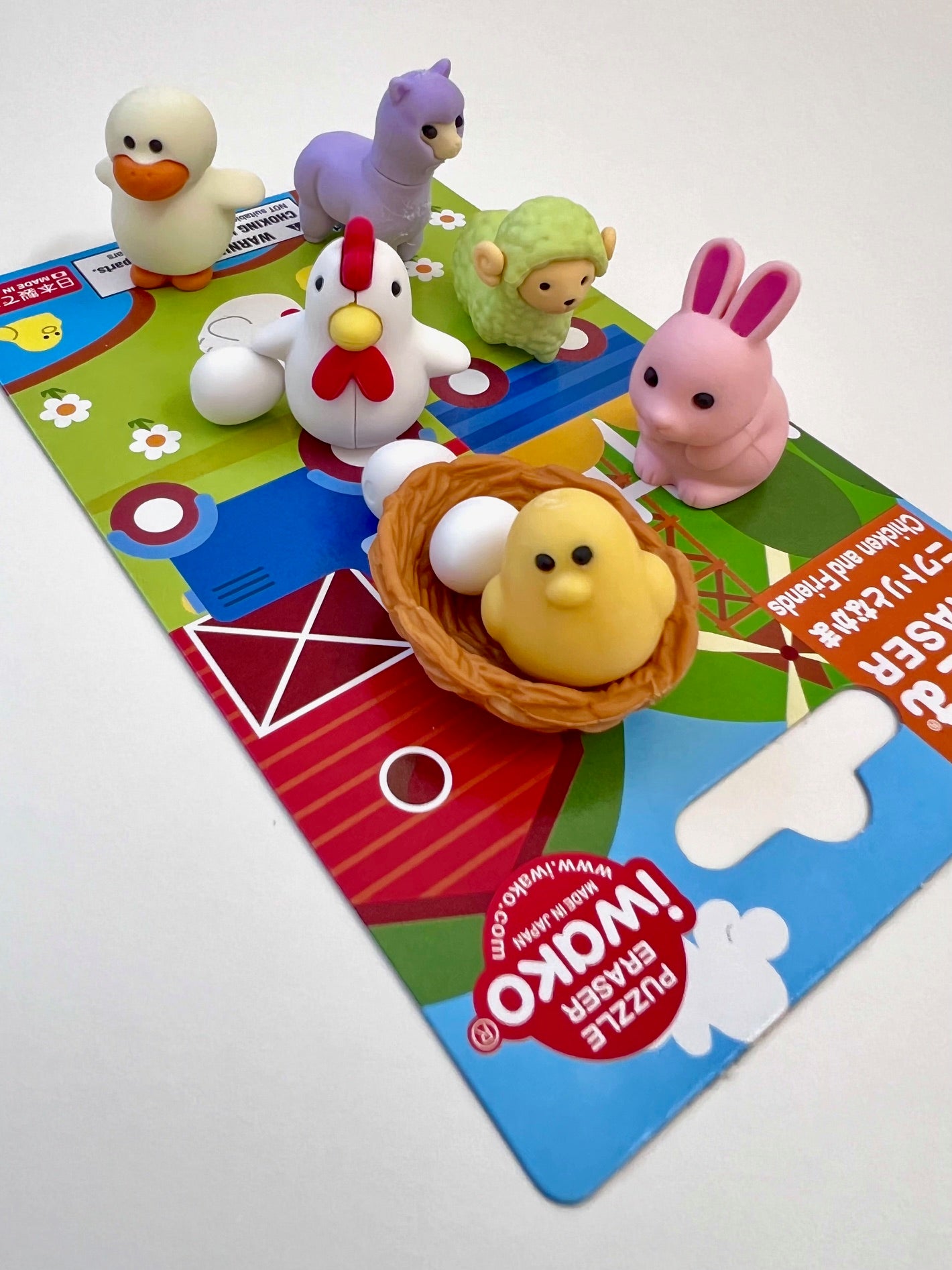 38376 CHICKEN AND FRIENDS ERASER CARD-10 CARDS