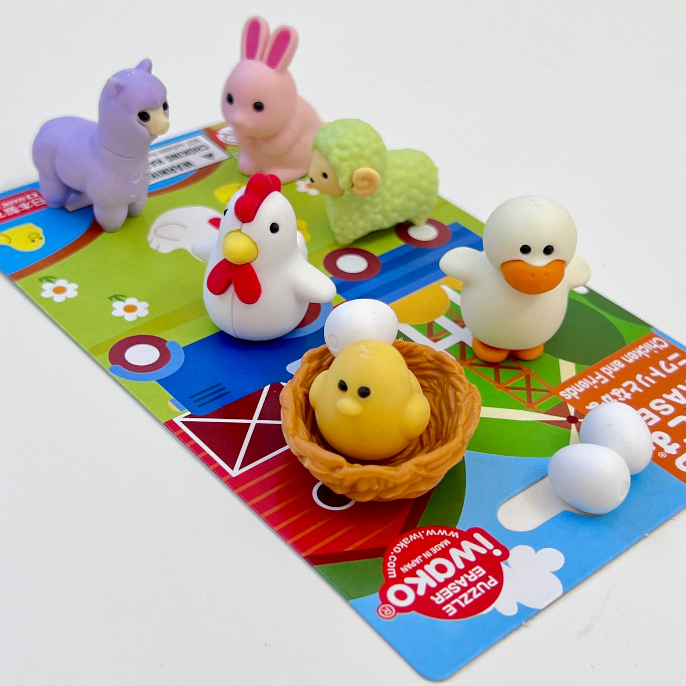 38376 CHICKEN AND FRIENDS ERASER CARD-10 CARDS