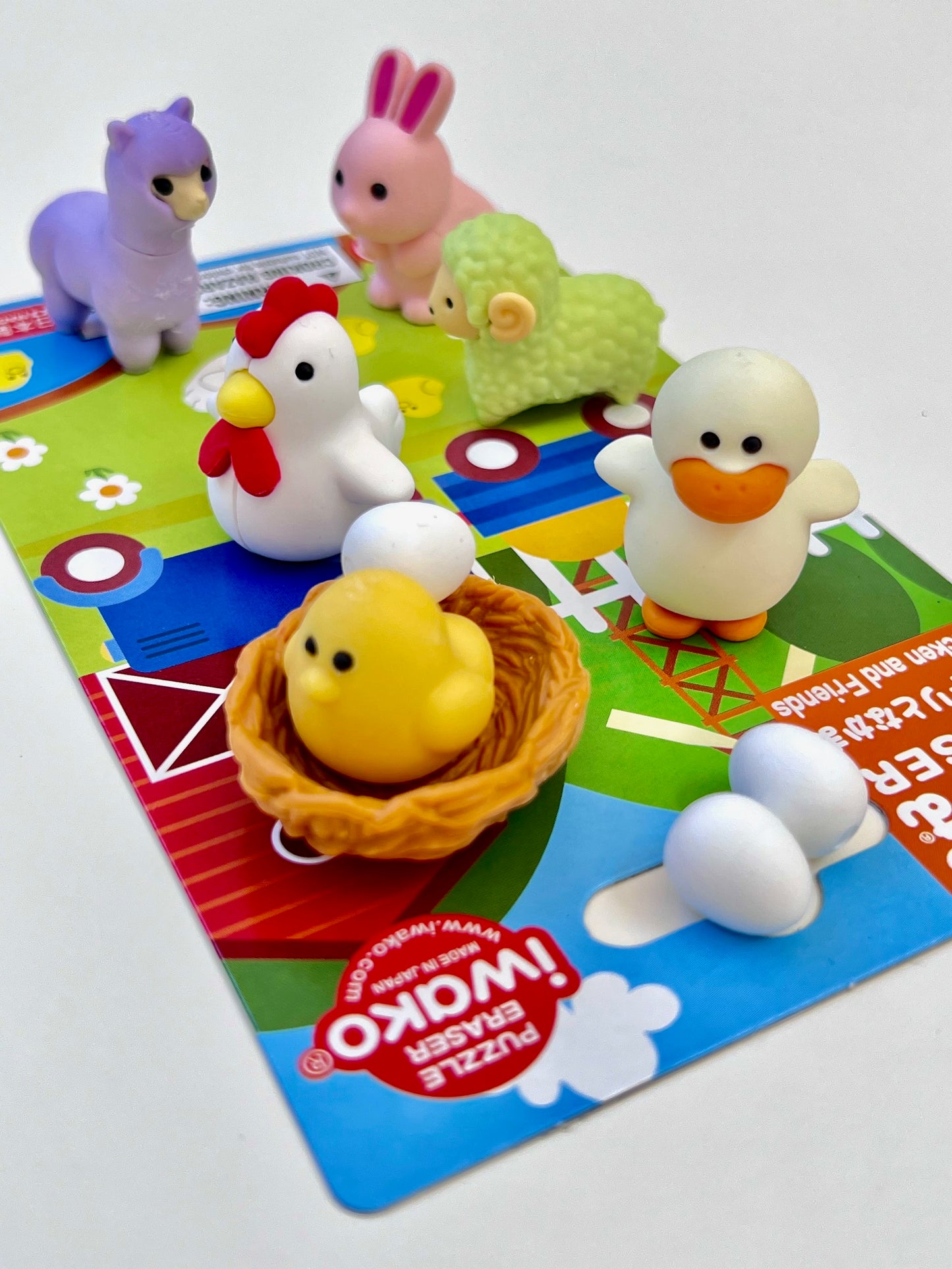 38376 CHICKEN AND FRIENDS ERASER CARD-10 CARDS