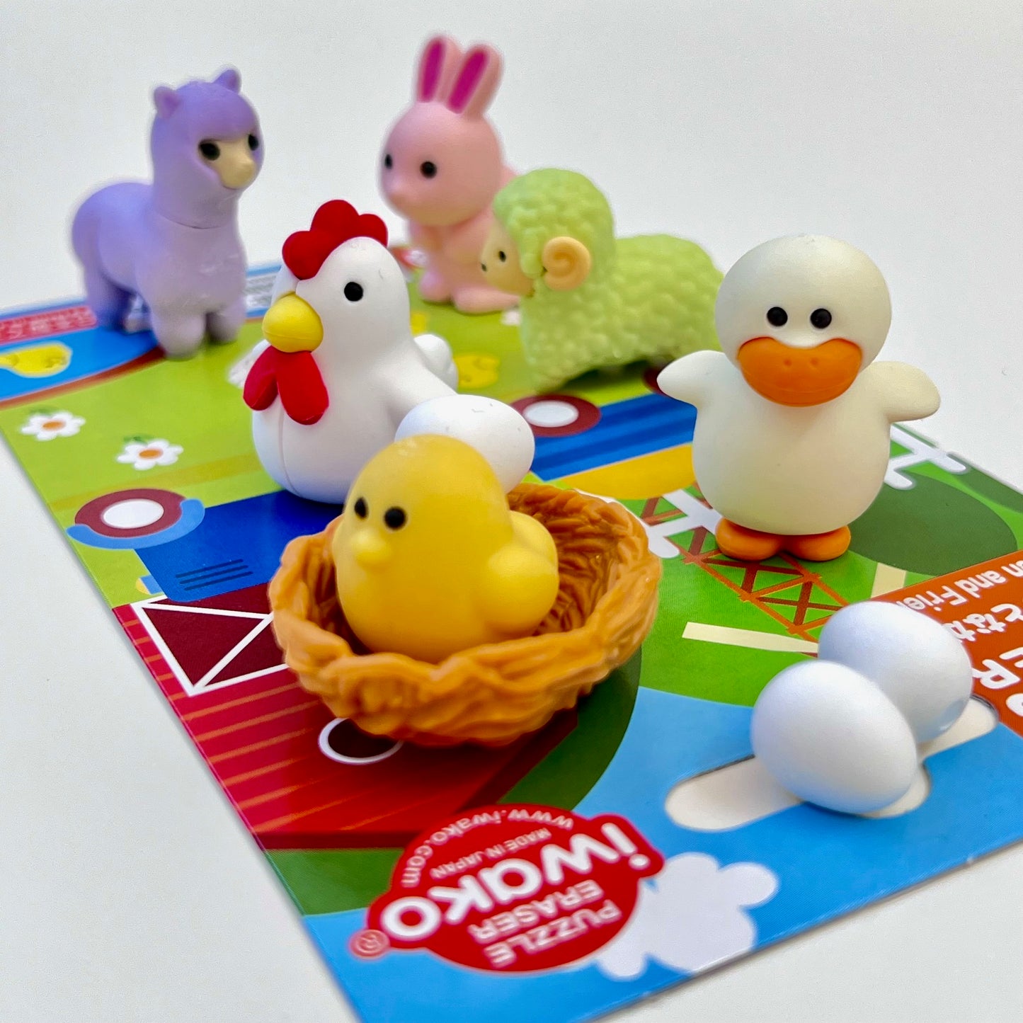 38376 CHICKEN AND FRIENDS ERASER CARD-10 CARDS