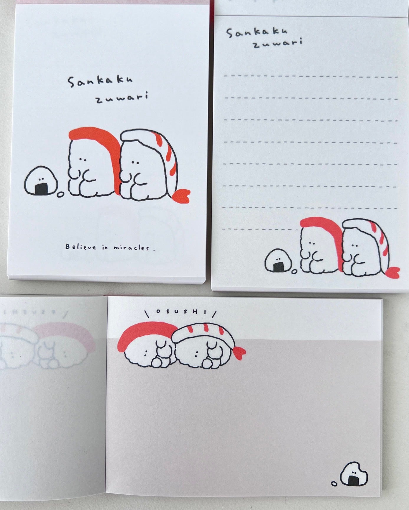 120725 Sushi Buddies Sankaku Zuwari Mini Note Pad-10