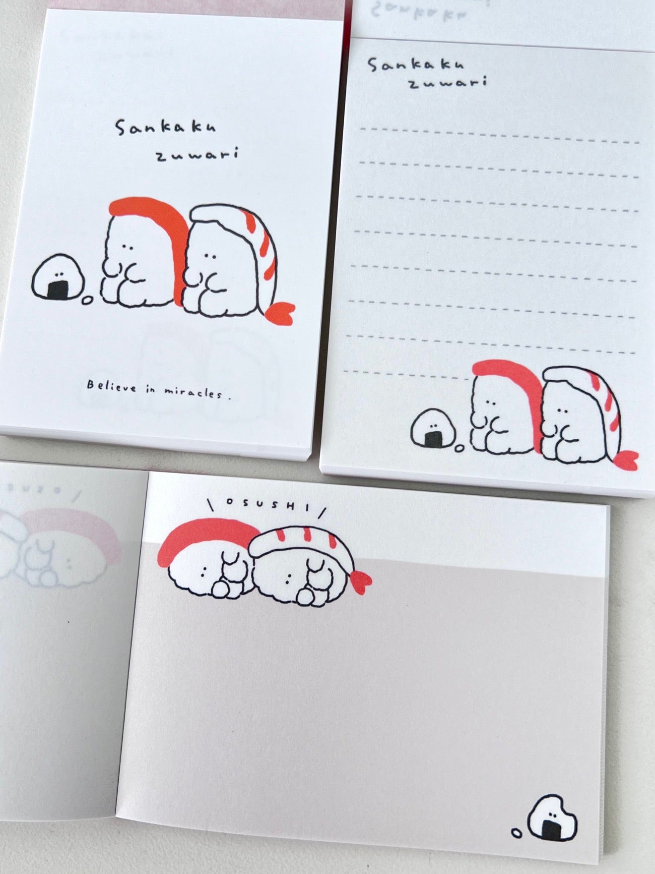 120725 Sushi Buddies Sankaku Zuwari Mini Note Pad-10