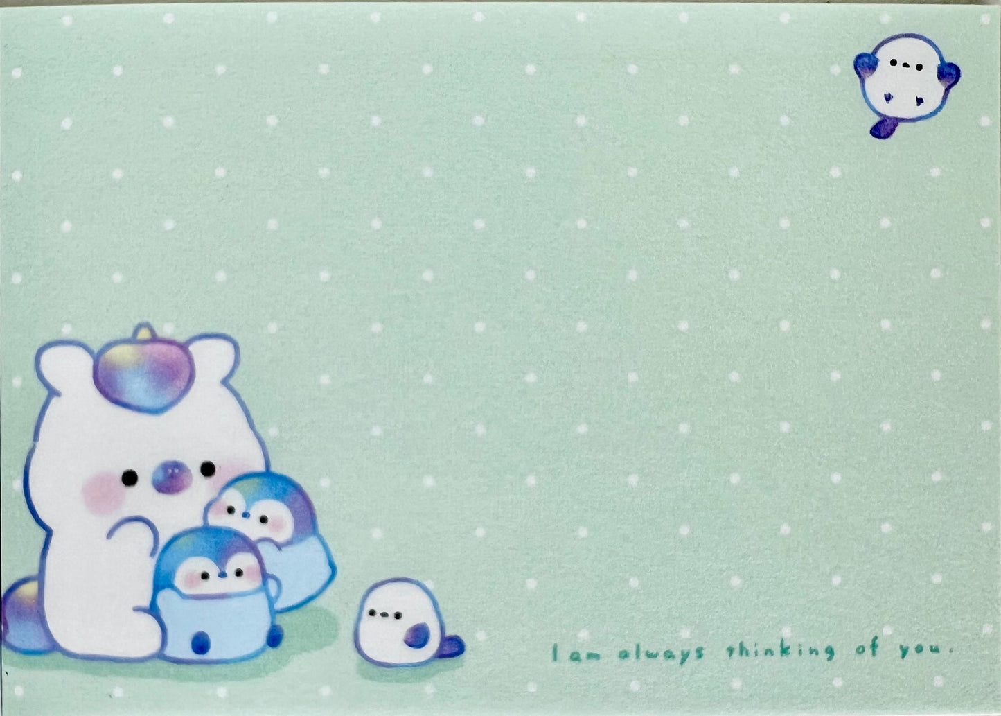 120746 Unicorn & Friends Funi Funi Motchiri Mini Notepad-10