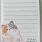 120776 Kitten Cat Paw Onaka Nadetei Mini Notepad-10