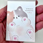 120776 Kitten Cat Paw Onaka Nadetei Mini Notepad-10