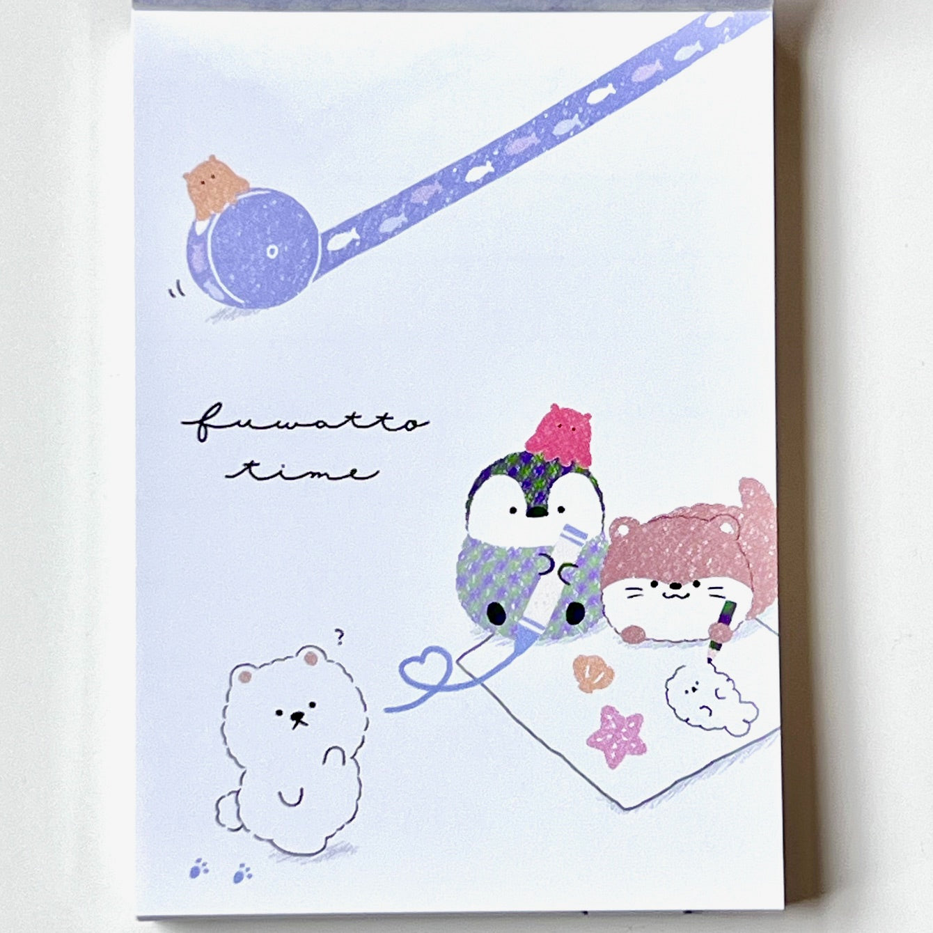 116700 Penguin, Otter, Bear Arts & Craft Fuwatto Time Mini Notepad-10