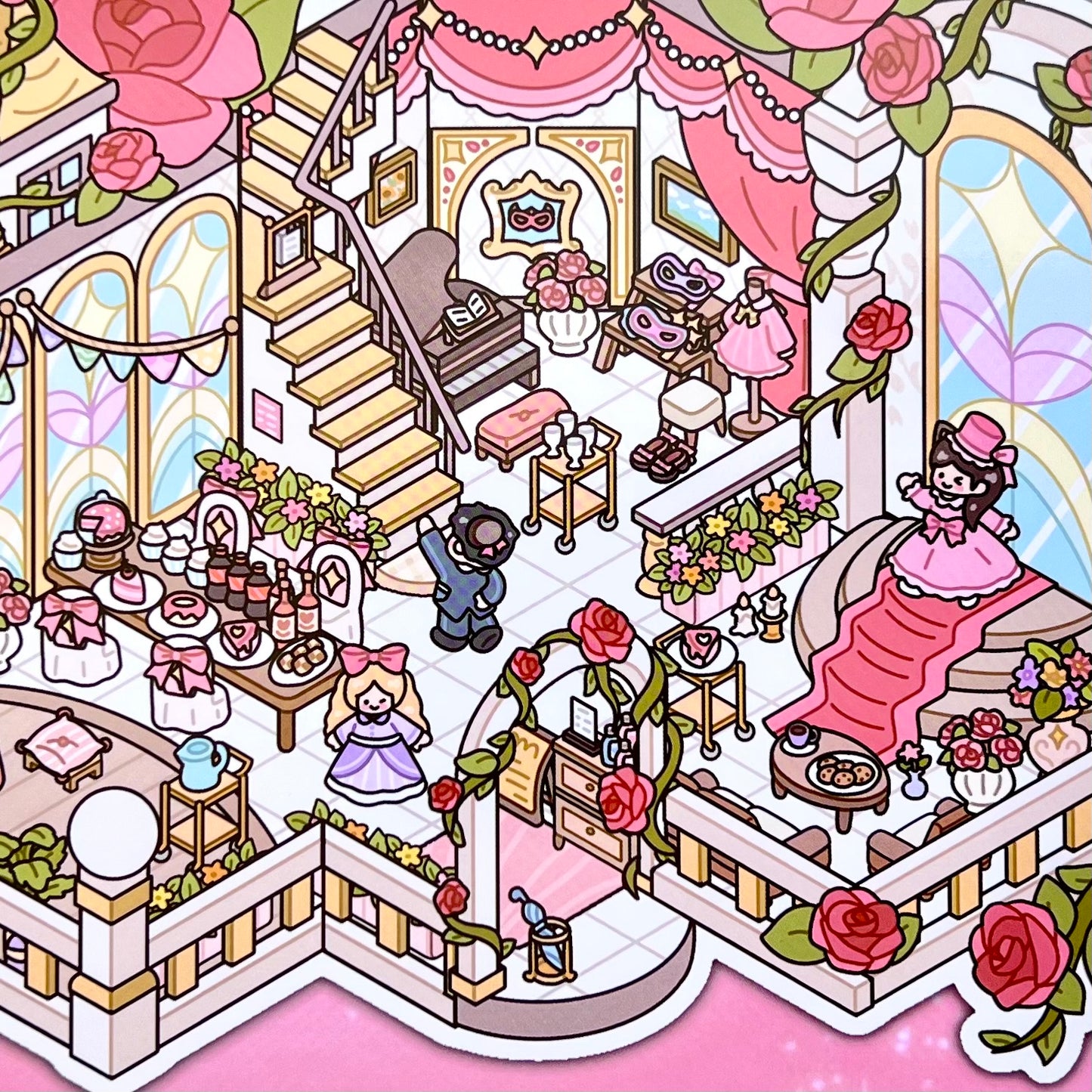 11074 3D Diorama Party Stickers-12