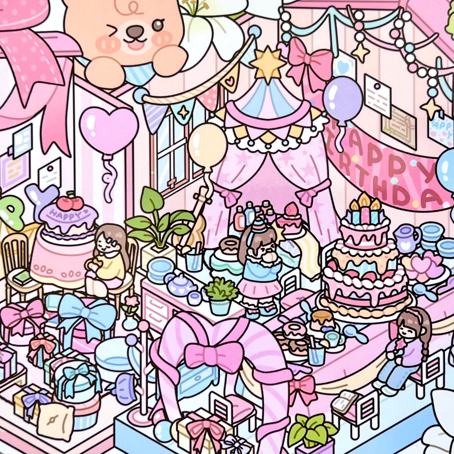 11074 3D Diorama Party Stickers-12