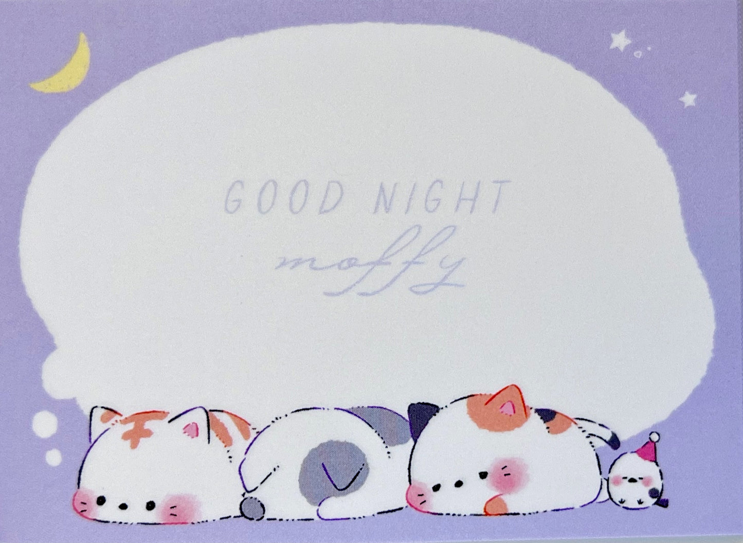 216320 Kitten Cat Goodnight Moffy Mini Notepad-10