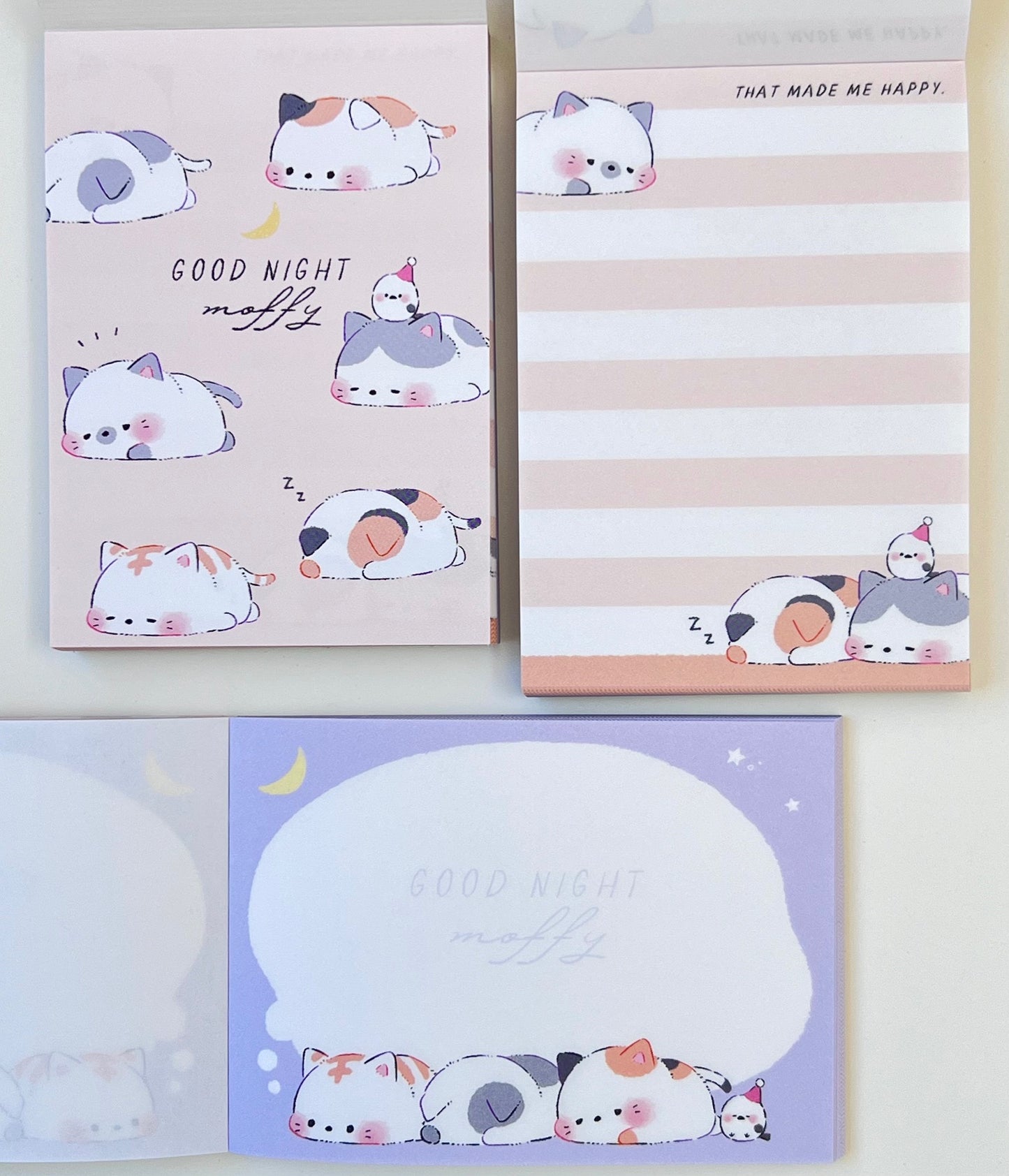 216320 Kitten Cat Goodnight Moffy Mini Notepad-10