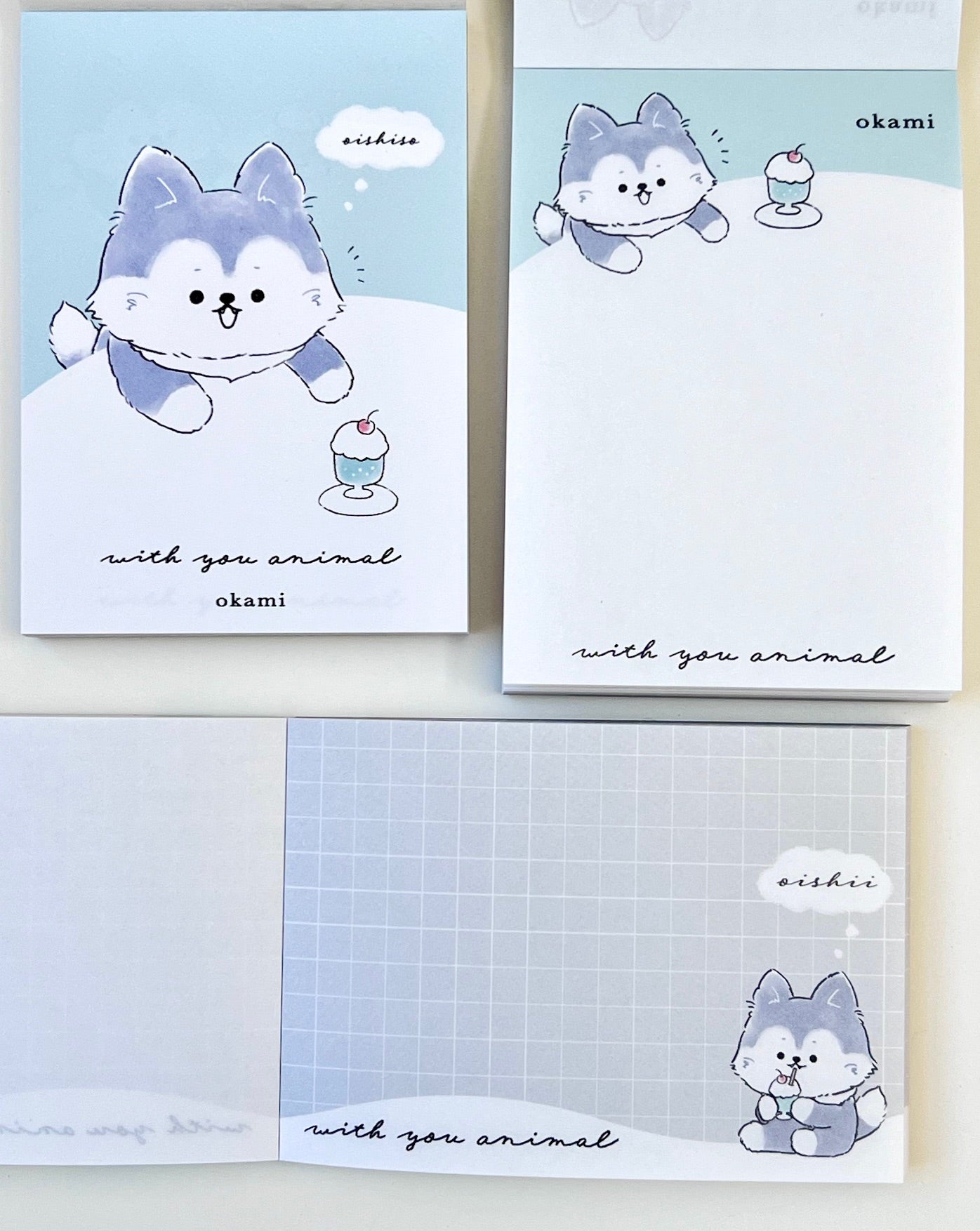 216437 Puppy Husky Dessert Mini Notepad-10