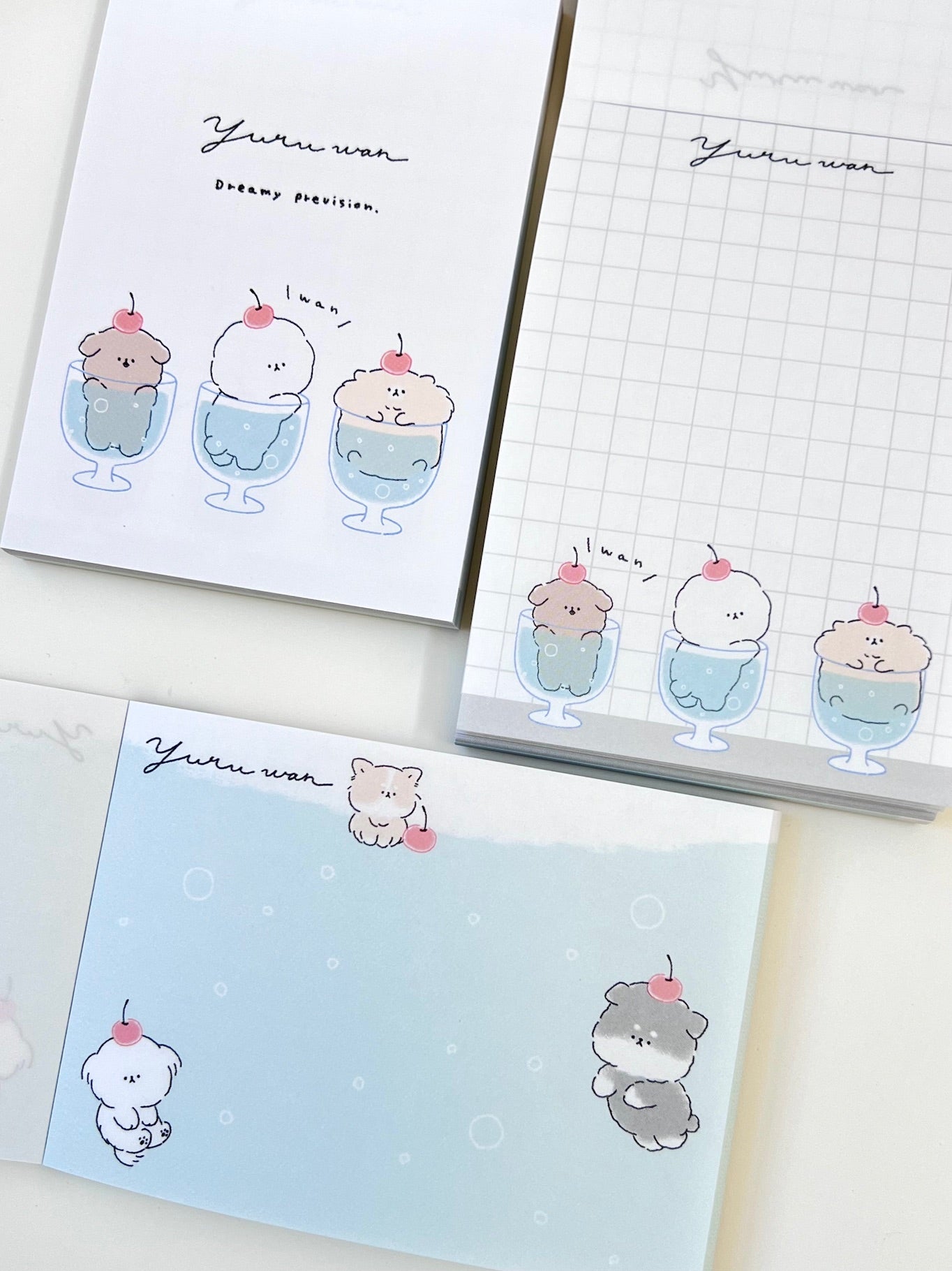 216463 Puppy Dog Dessert Yuru Wan Freamy Prevision Mini Notepad-10