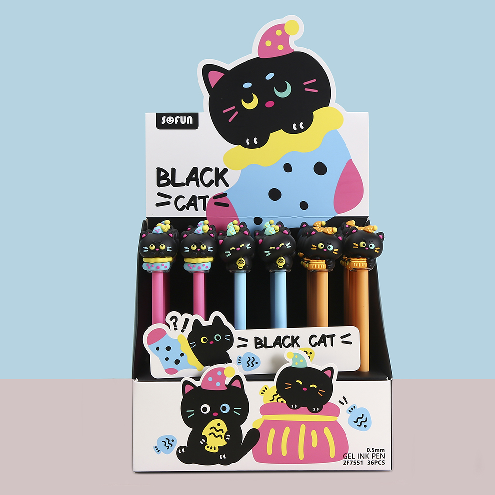 22719 Black Cat Gel Pen-36