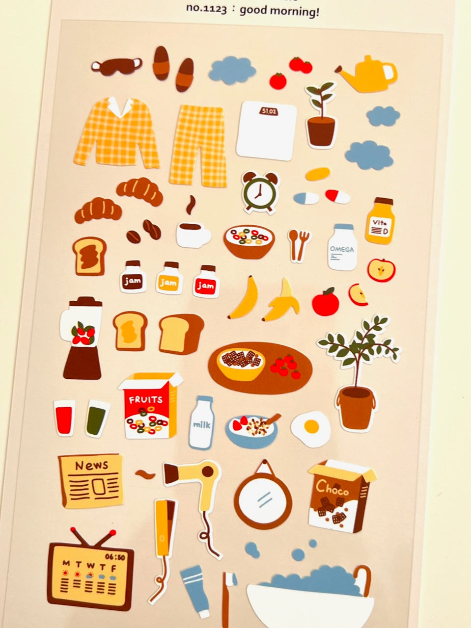 01123 GOOD MORNING ROUTINE STICKERS-12 – BCmini