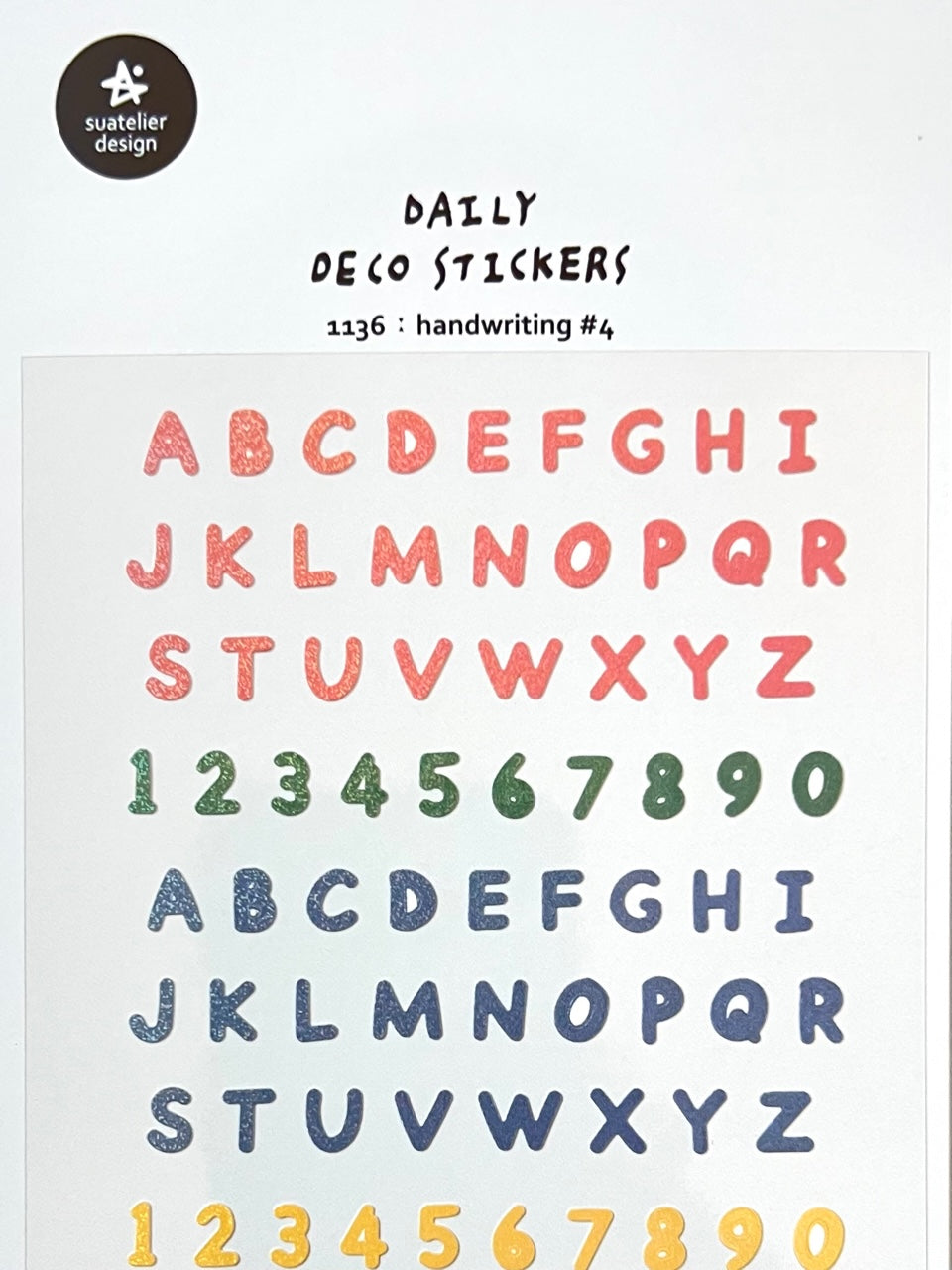 01136 HANDWRITING COLORFUL LETTERS STICKERS-12 – BCmini