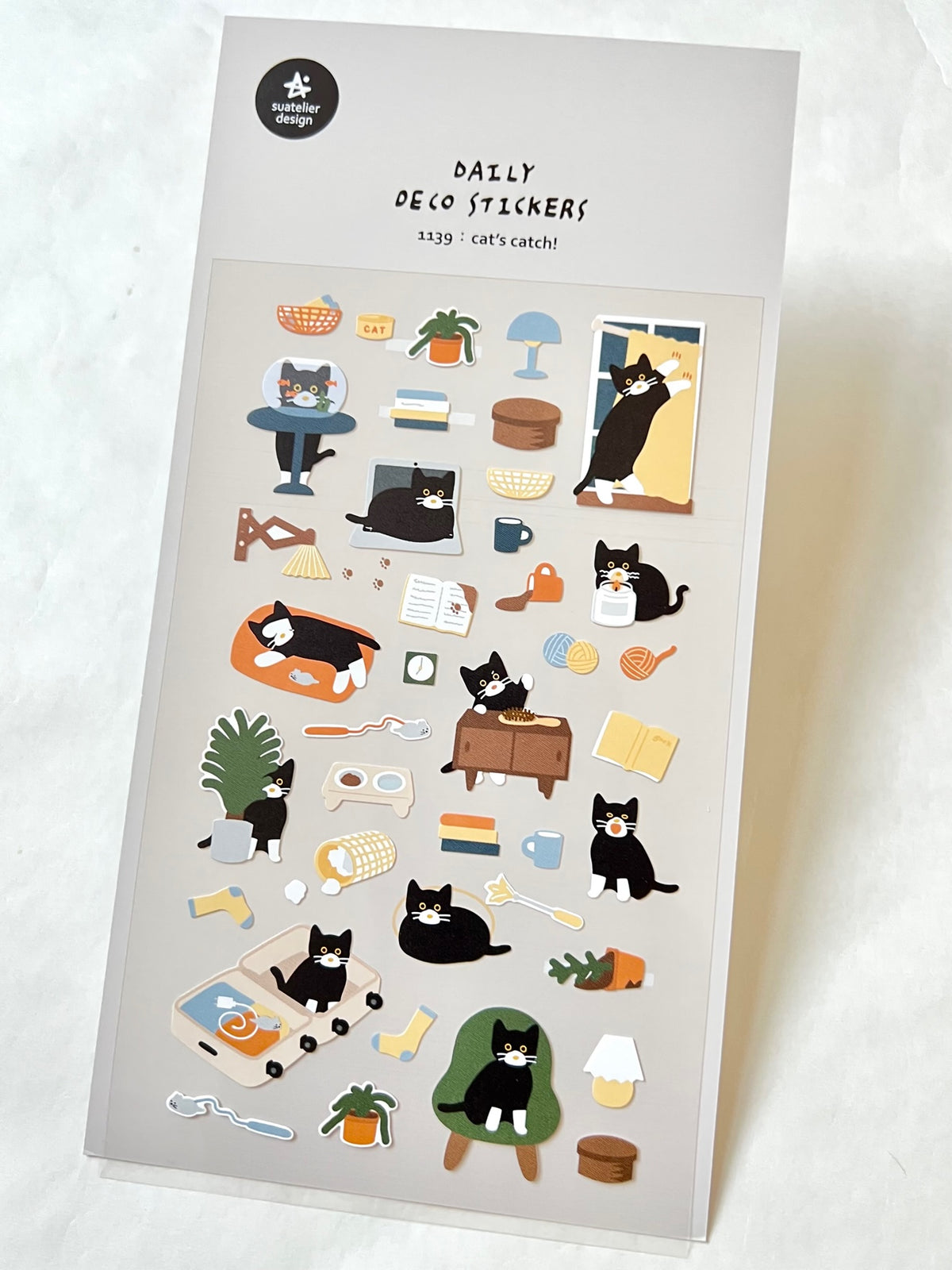 Cat Sticker Bc 01139 CATS CATCH DAY STICKERS-12 – BCmini