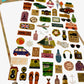 X 02010 Travel Story Kraft Sticker-DISCONTINUED