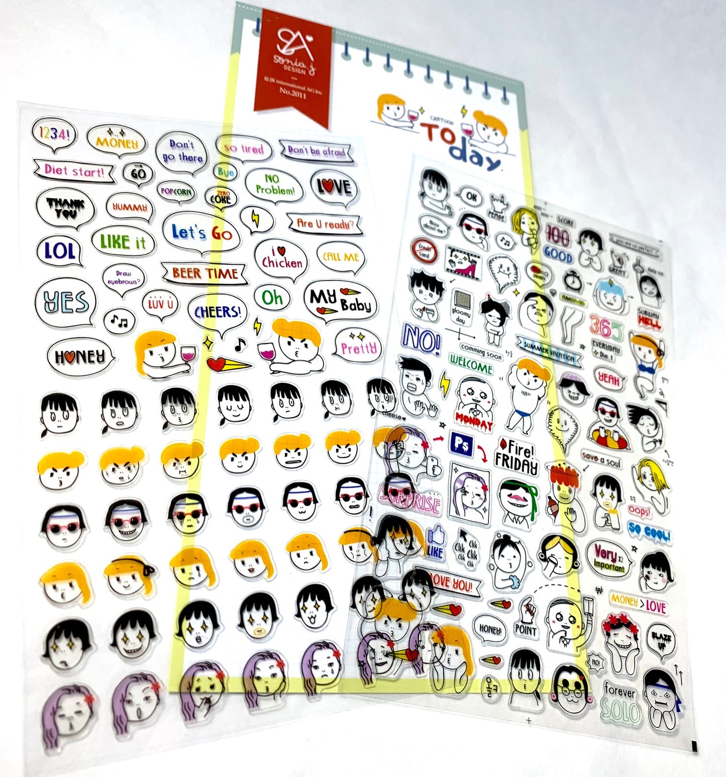 02011 TODAY-2 Sheets PVC Sticker-12
