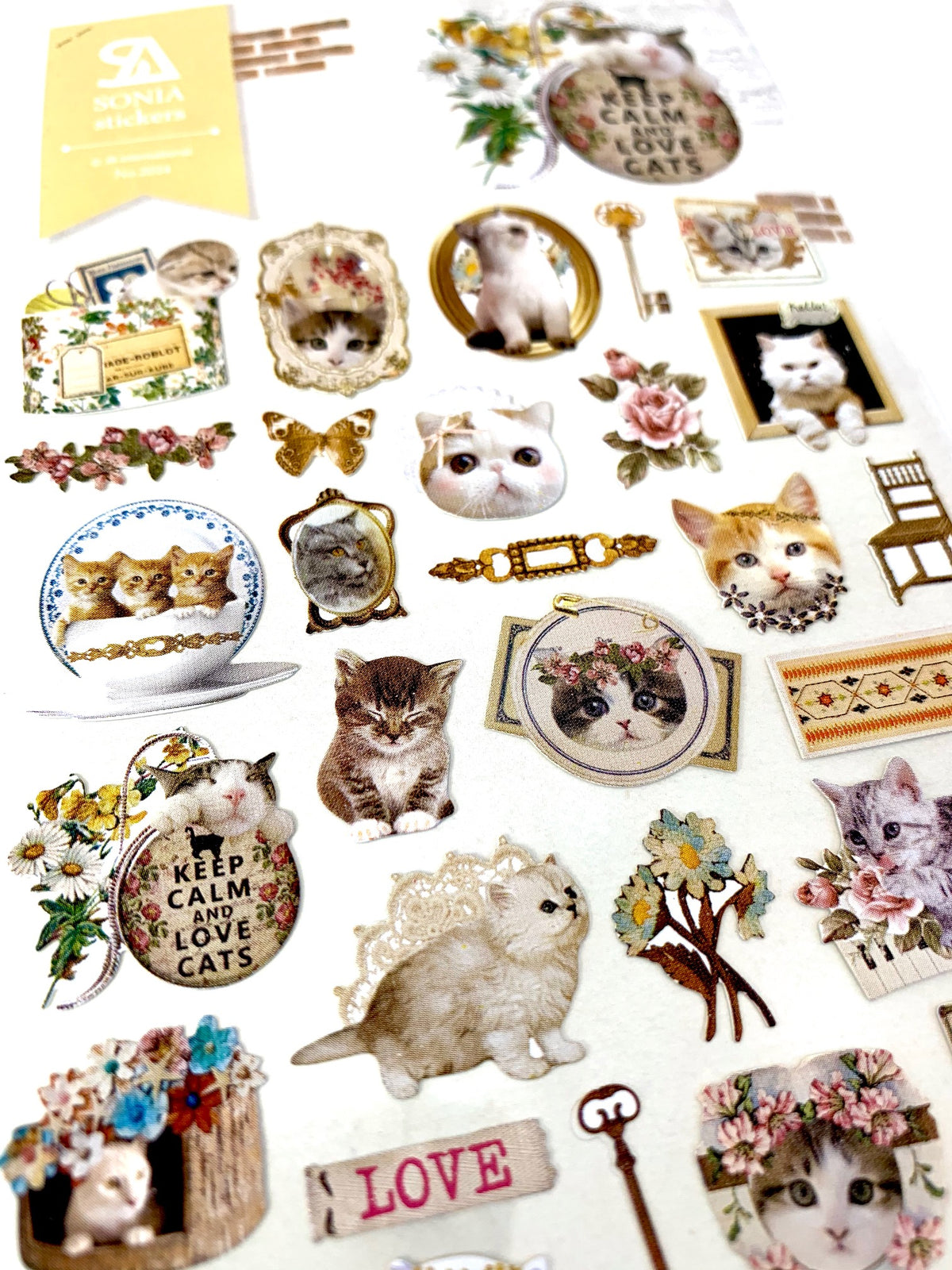 Cat Sticker Bc 02024 LOVELY CAT Nylon Sticker-12 – BCmini