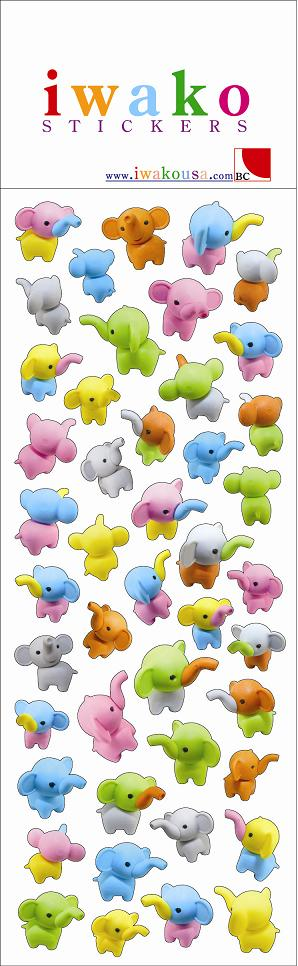 X 09130 ELEPHANT STICKERS-DISCONTINUED