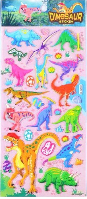 X 10111 DINOSAUR PUFFY STICKERS-DISCONTINUED