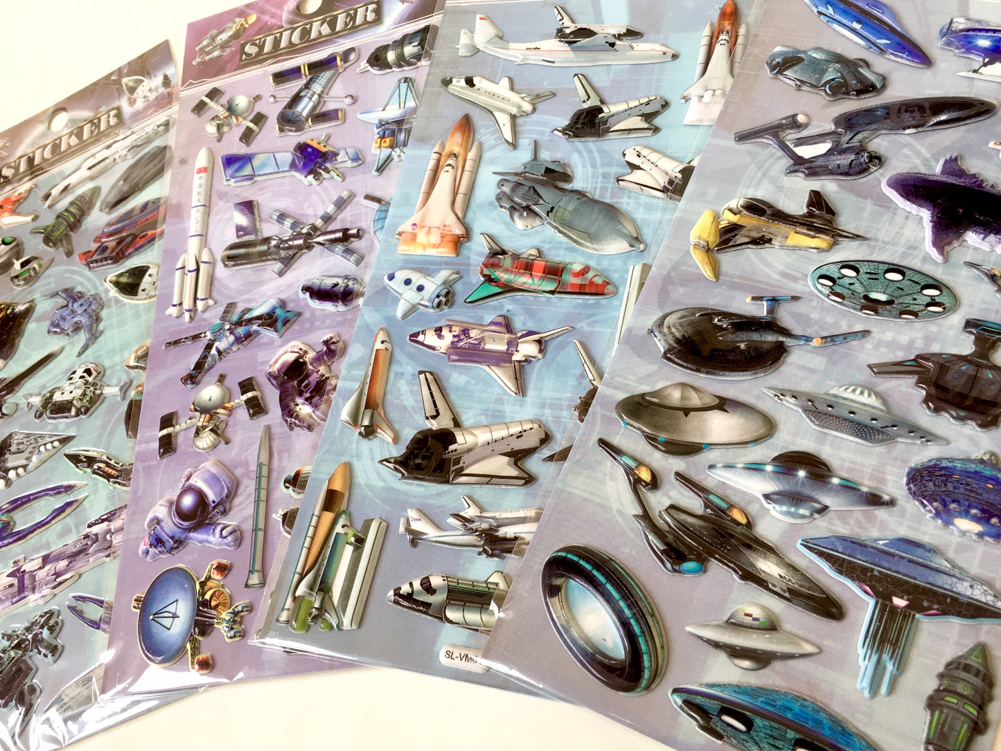 X 10126 Space Vehicle PUFFY Stickers-DISCONTINUED