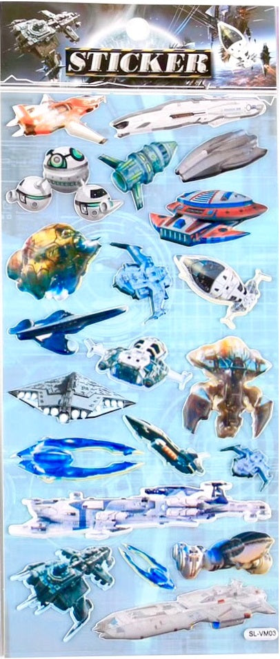 X 10126 Space Vehicle PUFFY Stickers-DISCONTINUED