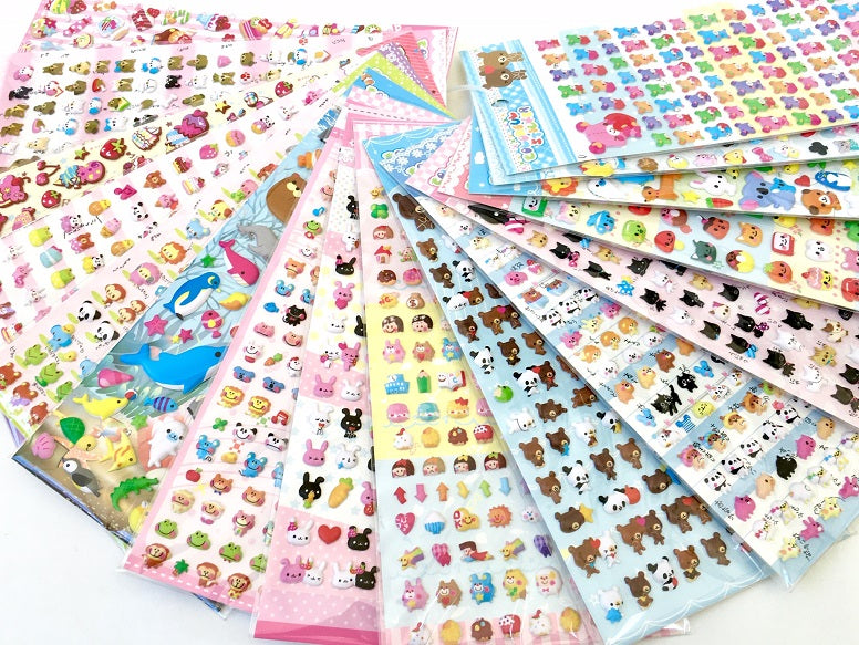 X 10131 PETIT ANIMAL PUFFY STICKERS-DISCONTINUED