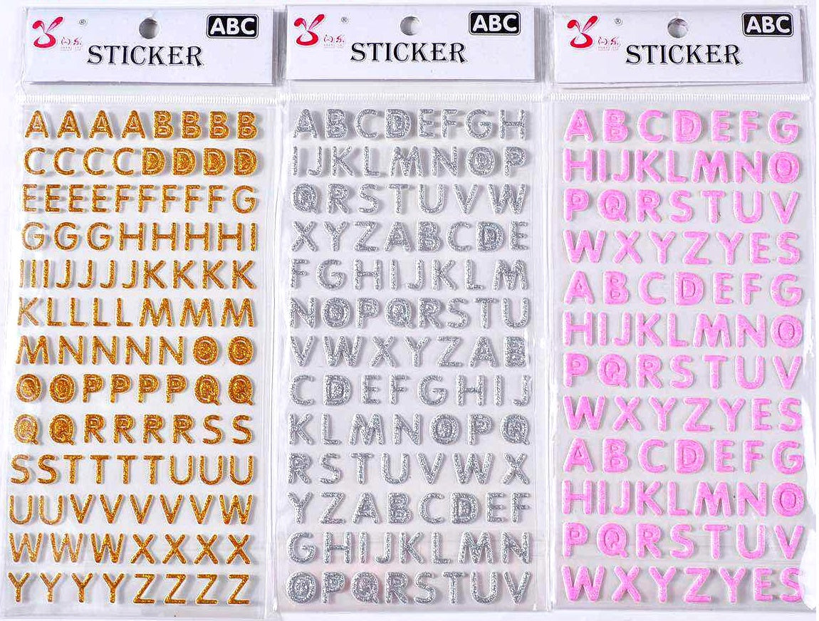 Alphabet & Number Puffy Stickers Colorful Letter Sticker 56 pcs St-84-A3