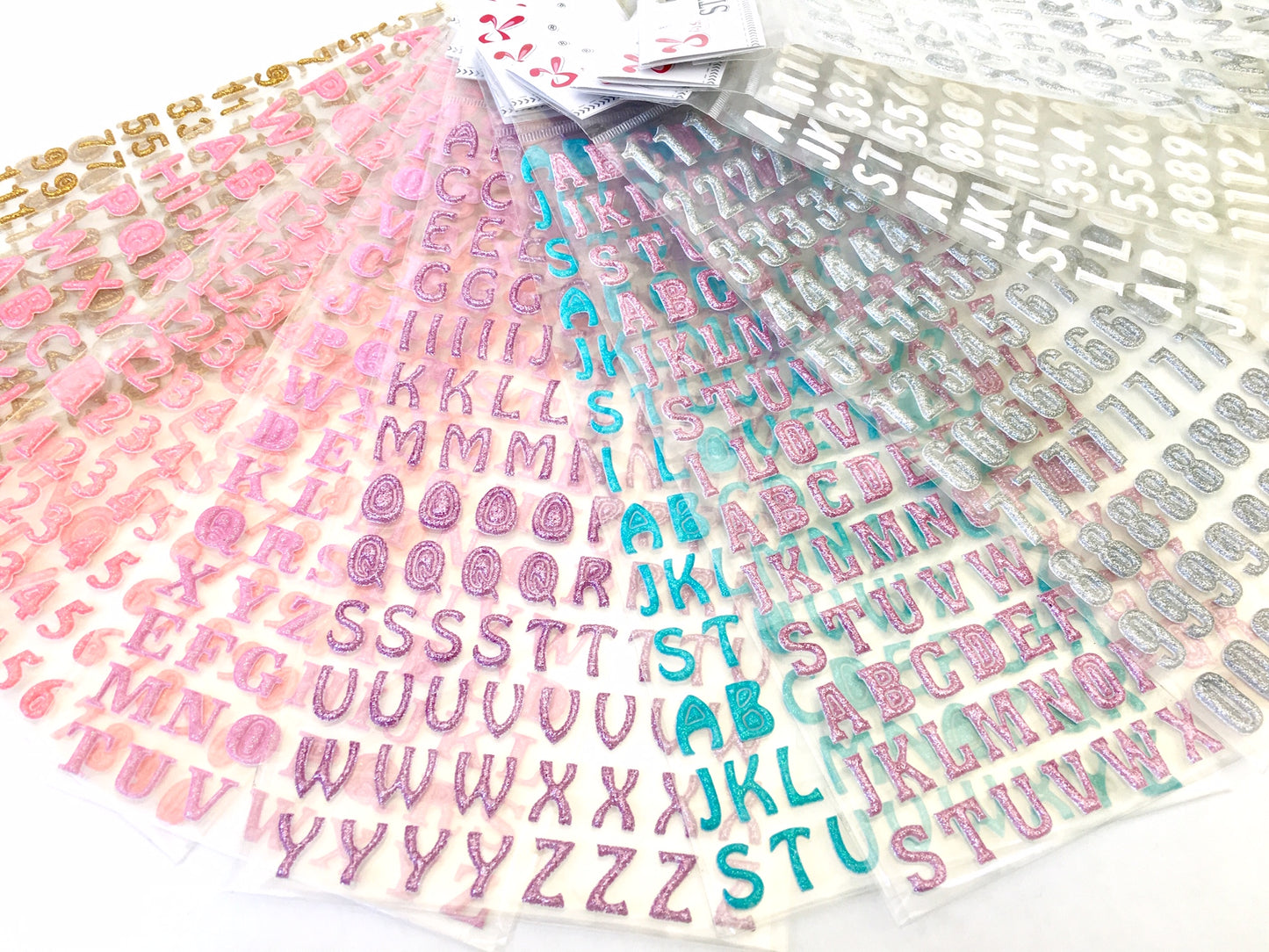 X 10134 GLITTER ALPHABET NUMBER PUFFY STICKERS-DISCONTINUED