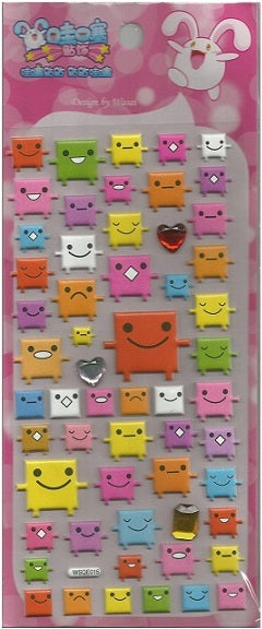 X 10242 HAPPY BLOCK CRYSTAL PUFFY STICKERS-DISCONTINUED