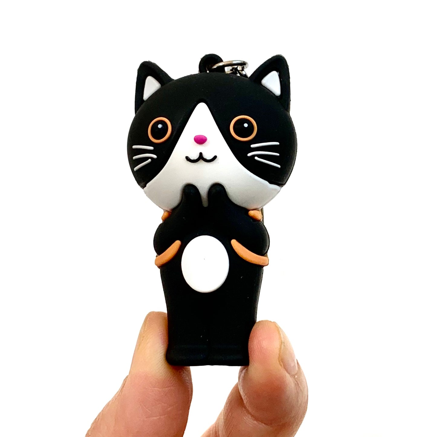 X 12026 SCHOOL CAT CHARM with keyring-DISCONTINUED